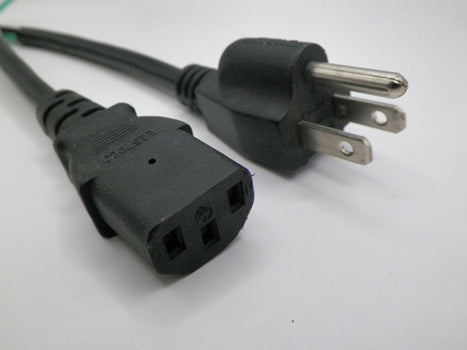 10FT NEMA 5-15P to IEC-320 C-13 Computer Power Cord 18/3 SJTOW CEE