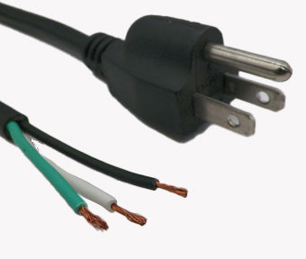 20FT Nema 5-15P to ROJ 2" & Strip 1/4" Power Cord 18/3 SJTW NA