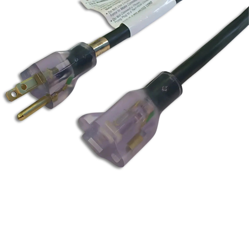 50FT Nema  5-15P to Nema  5-15R Lighted Extension Cord 14/3 SJTW NA 15A 125V