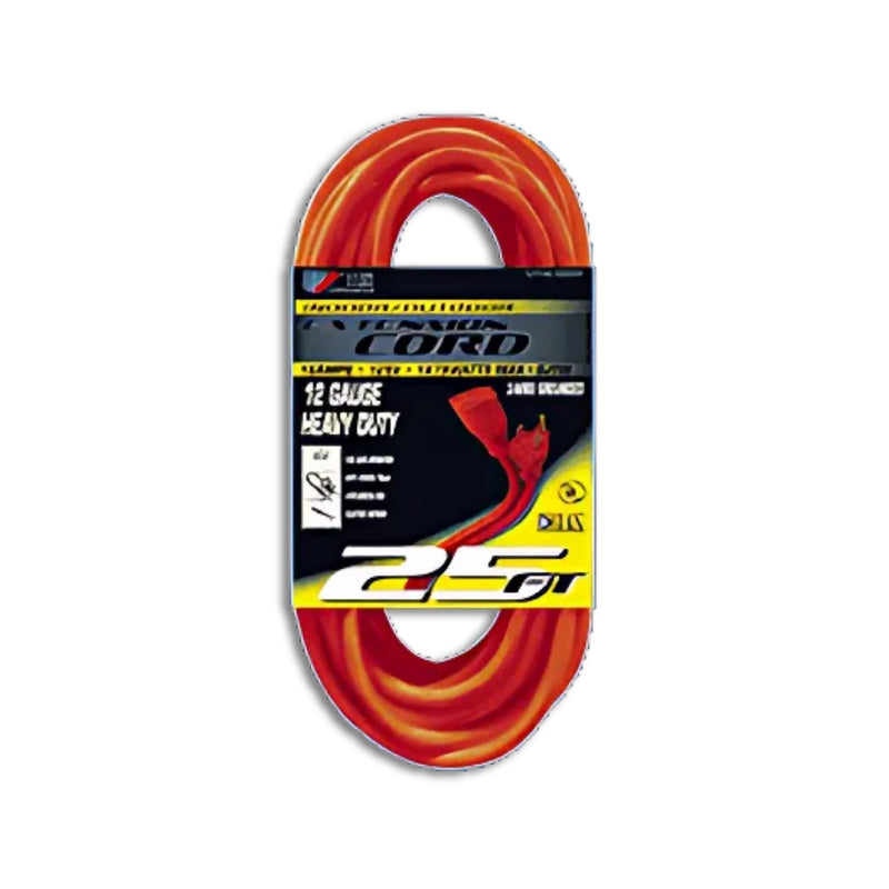 50FT Nema 5-15P to Nema 5-15R Orange Extension Cord 12/3 SJTW NA 20A 125V