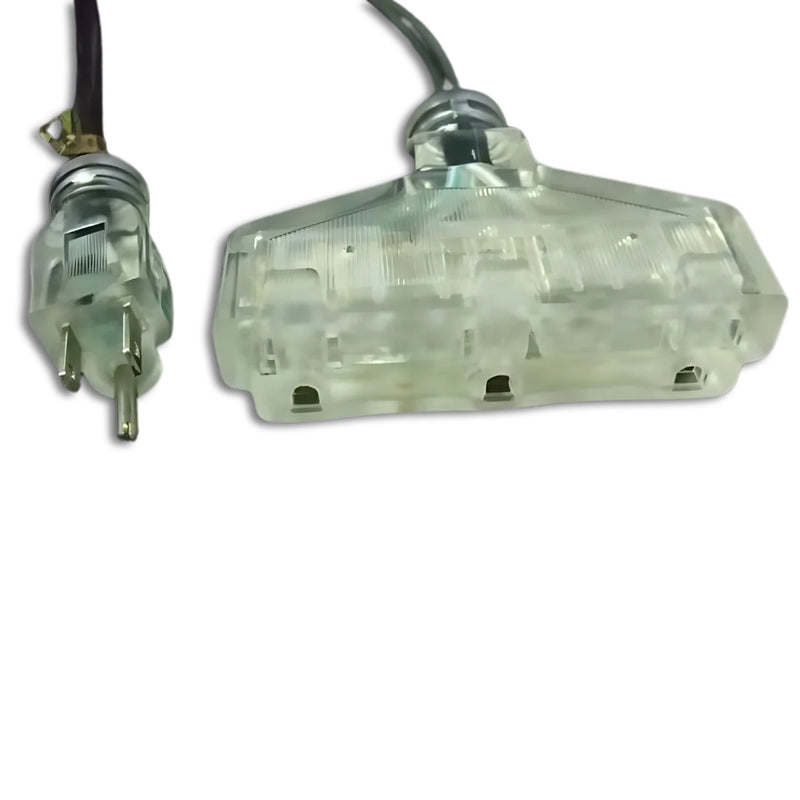 50ft Nema 5-15P to Nema 5-15TT Fan Style Lighted Extension Cord 14/3 SJTW NA 15A 125V