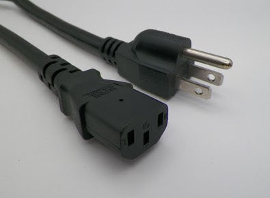 4FT 9IN Nema 5-15P to IEC-320 C-13 Computer Power Cord Hanked 14/3 SJT NA