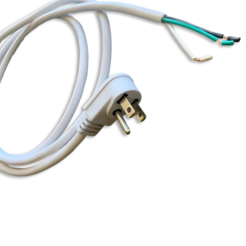 6FT WHITE Nema 5-15PRA SP to ROJ 8IN Strip 18/3 SJTW NA