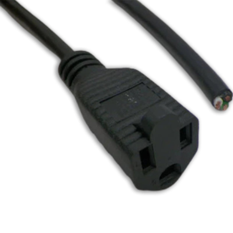 5FT Blunt Cut to 5-15R Power Cord 16/3 SJTW NA
