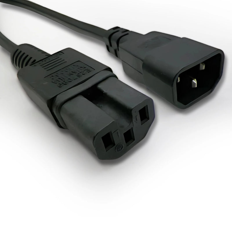 5FT IEC-320 C-14 to IEC-320 C-15 Computer Power Cord 18/3 SJTW NA 10A 250V