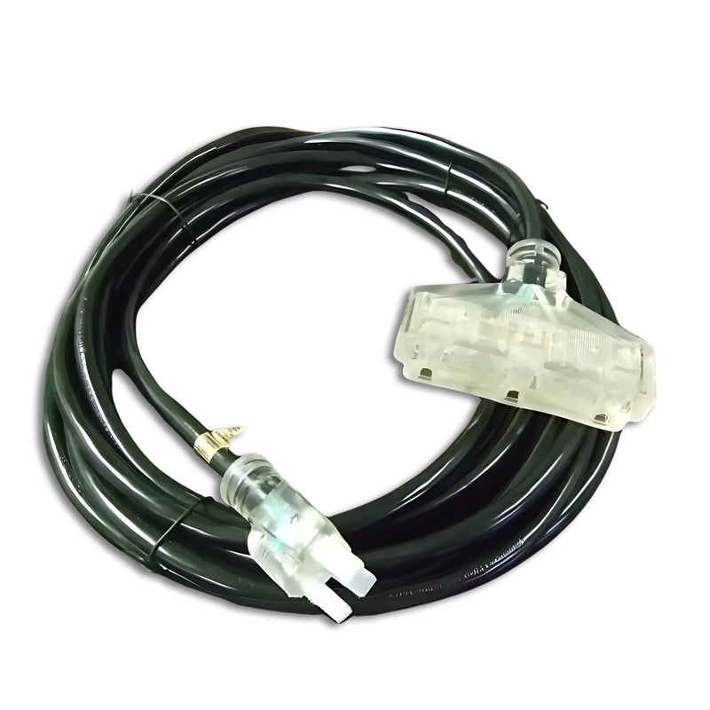 50ft Nema 5-15P to Nema 5-15TT Fan Style Lighted Extension Cord 14/3 SJTW NA 15A 125V