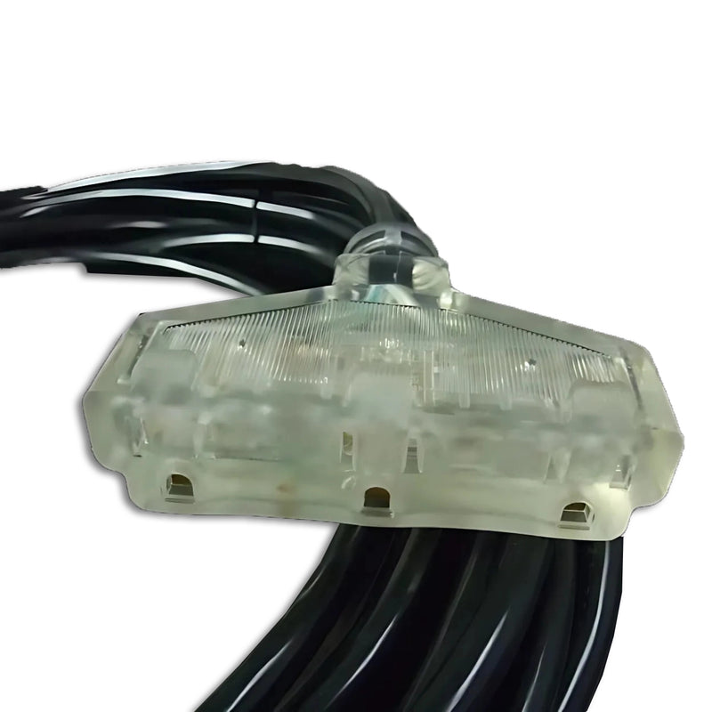 50ft Nema 5-15P to Nema 5-15TT Fan Style Lighted Extension Cord 14/3 SJTW NA 15A 125V