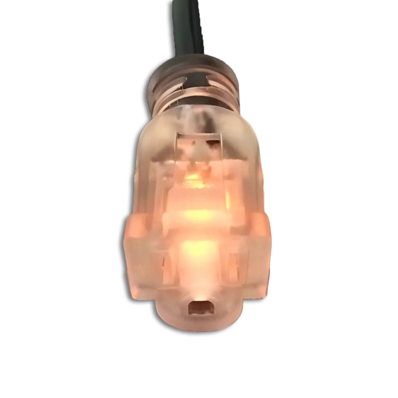 50FT Nema 5-15P to Nema 5-15R Lighted Extension Cord 12/3 SJTW NA 20A 125V