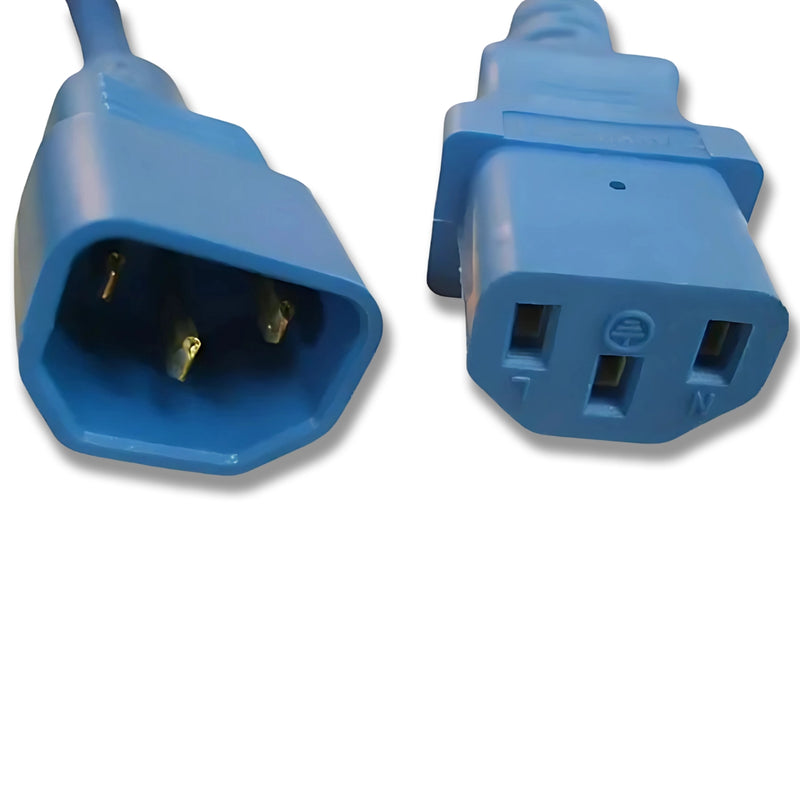 6FT IEC-320 C-14 to IEC-320 C-13 Blue Computer Power Cord 18/3 SJTW NA