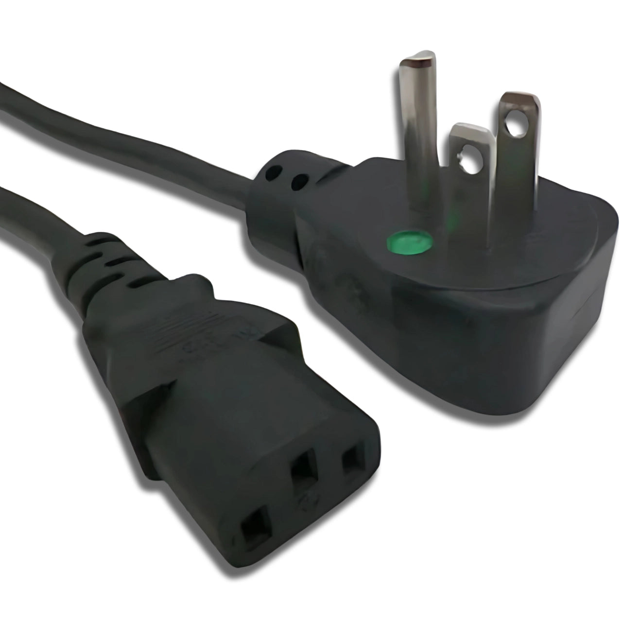 NEMA 5-15P HOSPITAL GRADE RIGHT ANGLE TO IEC-320 C-13