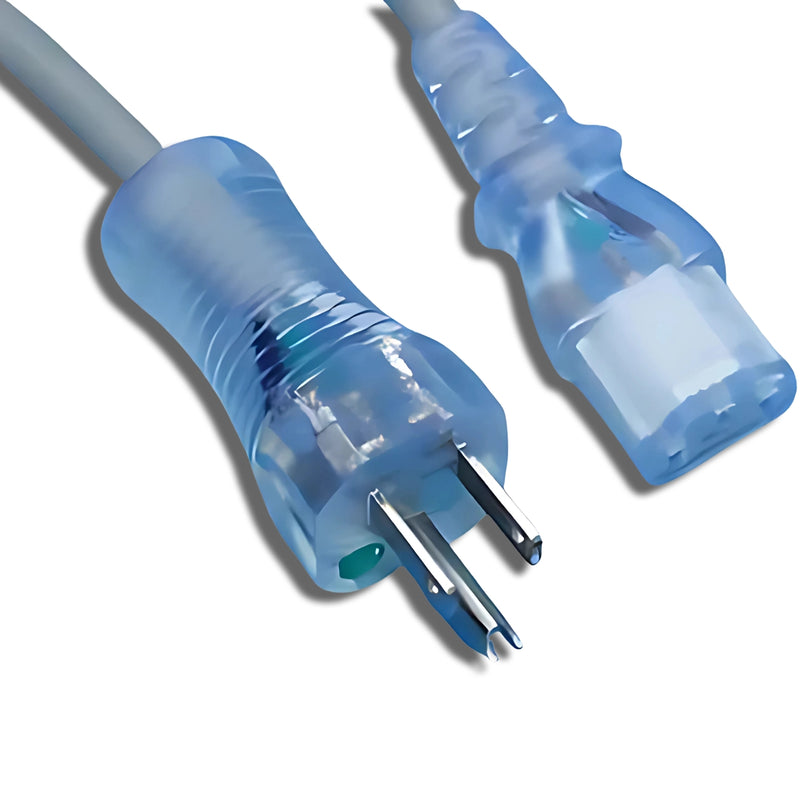 6FT NEMA 5-15PH to IEC-320 C-13 GREY Hospital Computer Power Cord 18/3 SJTW CEE