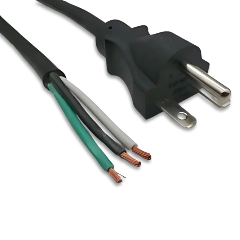 6FT NEMA 6-15P to ROJ 2IN Strip 1/2IN Power Cord 16/3 SJTW NA