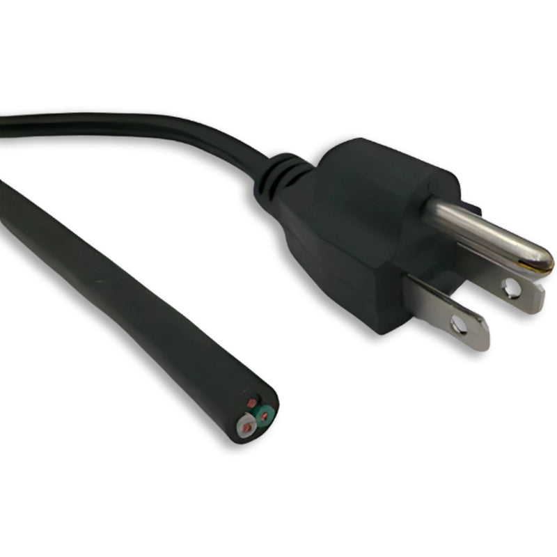 6FT Nema 5-15P to Blunt Cut ROJ 3/4" Power Cord 18/3 SJOOW NA