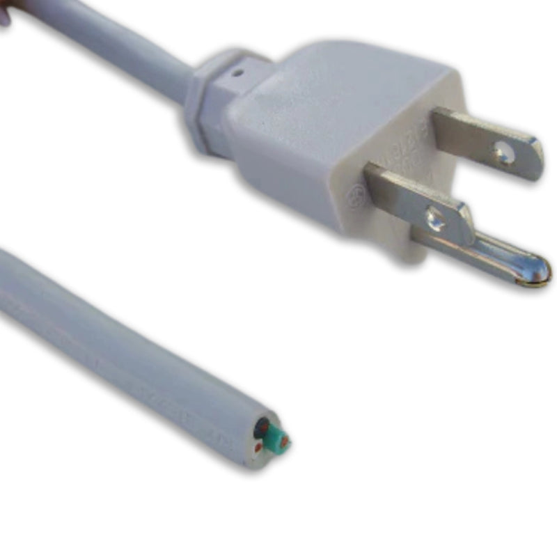 6FT Nema 5-15P to ROJ 2IN Strip 1/4IN Power Cord 16/3 SJTW NA