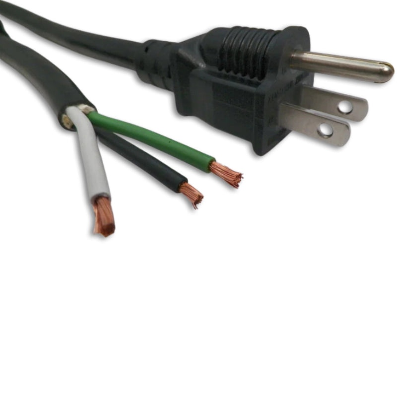 6FT Nema 5-15p to ROJ 2IN Strip 1/4IN Power Cord 12/3 SJTW NA