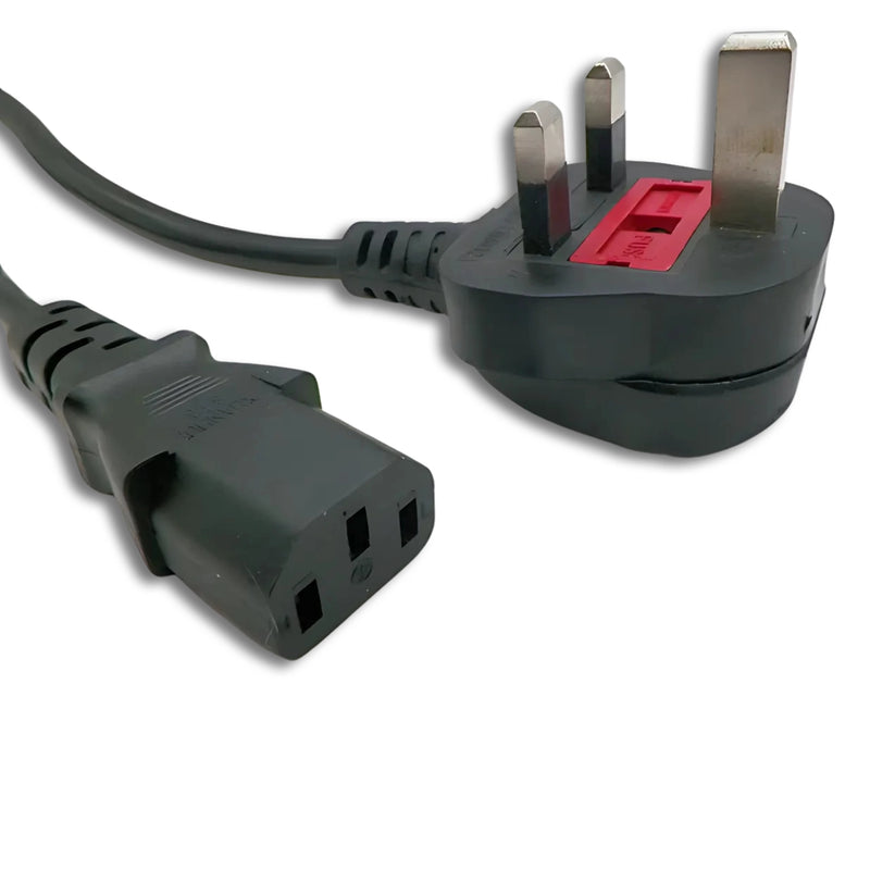 6FT UK Fuse Plug to C-13 Plug International Power Cord H05VVF3G 1.0mm2 CEE