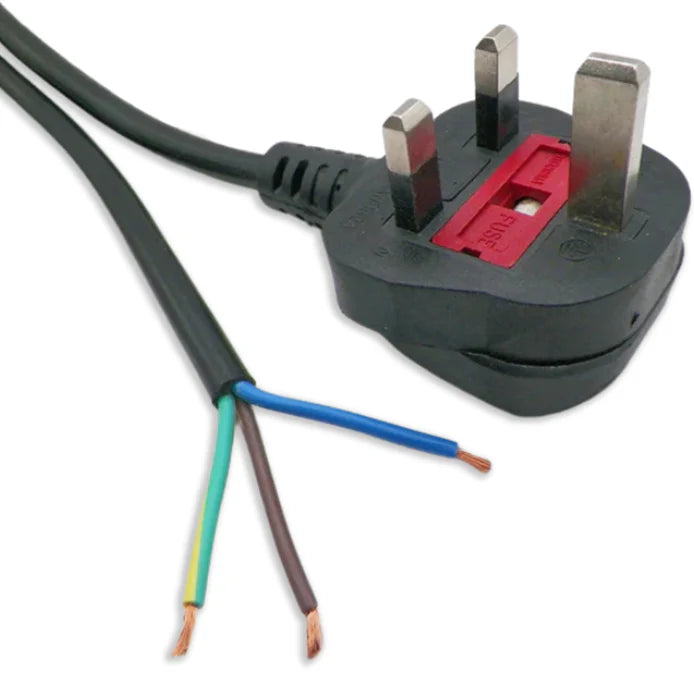 6FT UK Plug to ROJ 2IN Strip 1/4IN International Power Cord 1.5mm² H05VVf3g CEE