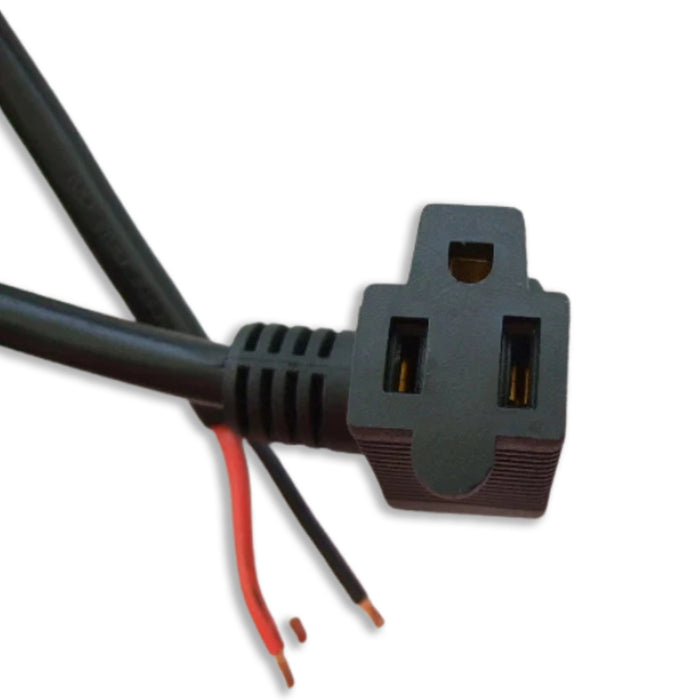6FT  NEMA 5-15PB  to ROJ 1 1/2" Strip 7/32"  Series Piggy Back Power Cord 14/3 SJEOW NA 15A 125V