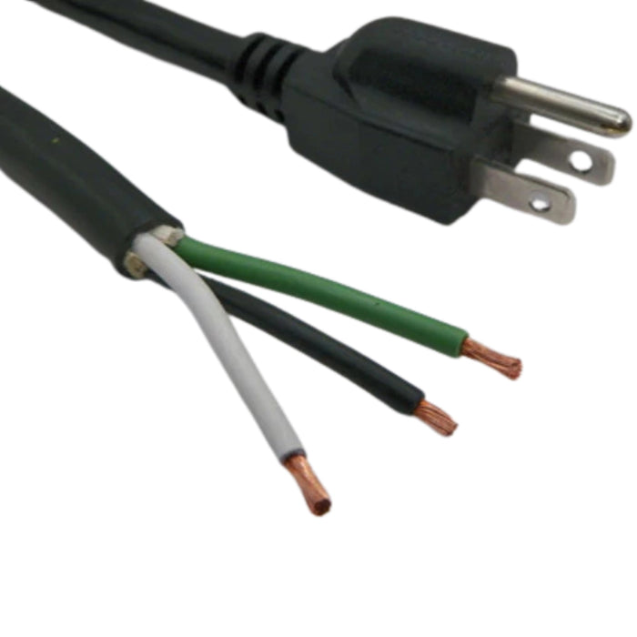 6FT Nema 5-15P to ROJ 2IN Strip 1/4IN Power Cord 14/3 SJTW NA