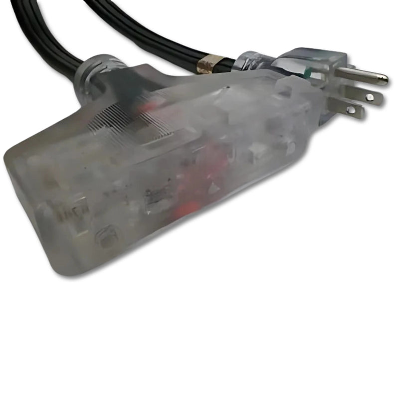 75ft Nema 5-15P to Nema 5-15TT Fan Style Lighted Flat Extension Cord 12/3 SPT3 NA 20A 125V