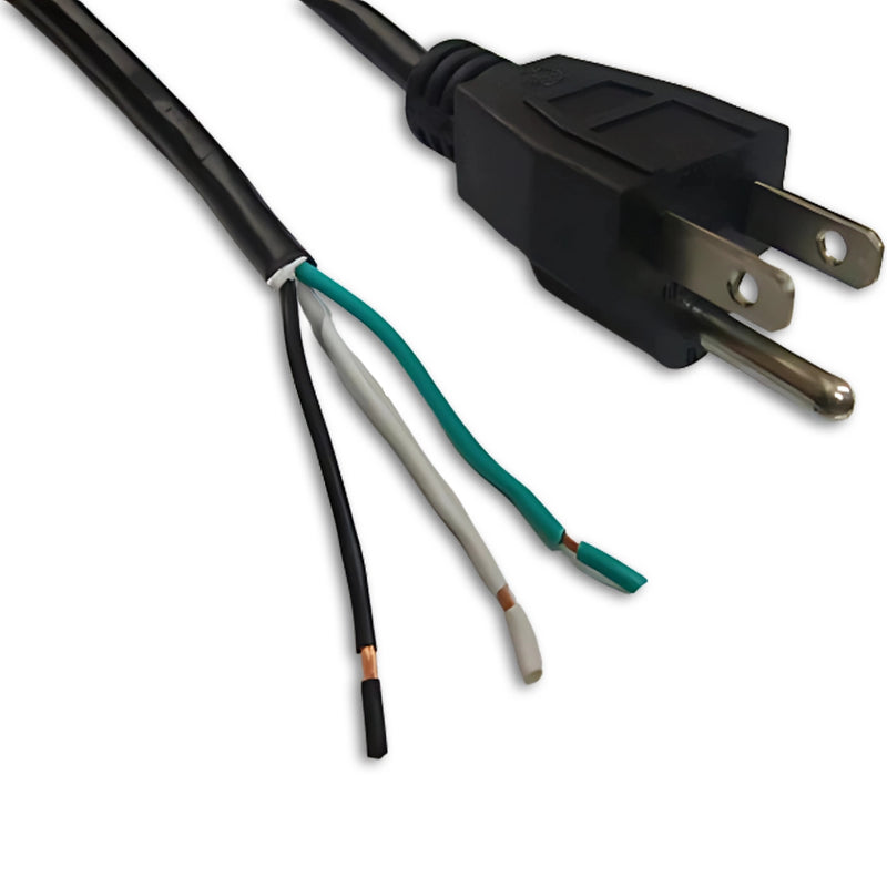 7FT Nema 5-15P to ROJ 4IN Strip 1/4IN Power Cord 18/3 SVT NA