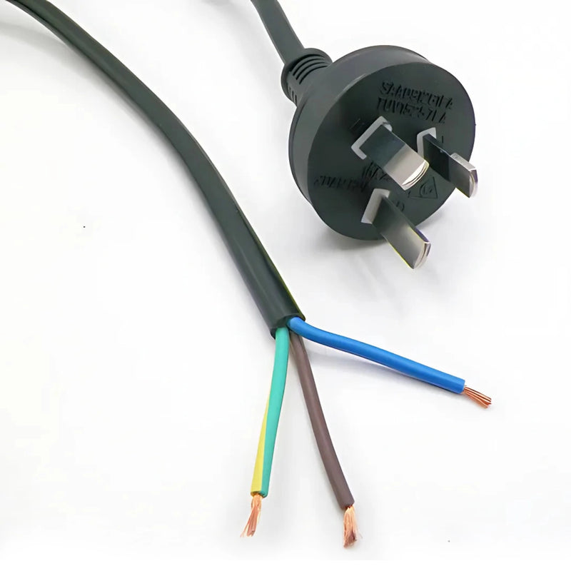 8FT 2IN Australian Plug to ROJ 2IN Strip 5/8IN International Power Cord 1.0mm² H05VVf3g CEE