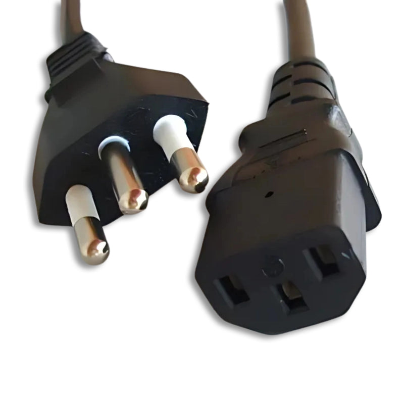 8FT 2IN Brazil Plug to IEC-320 C-13 International Computer Power Cord 1.0mm² H05VVf3g CEE