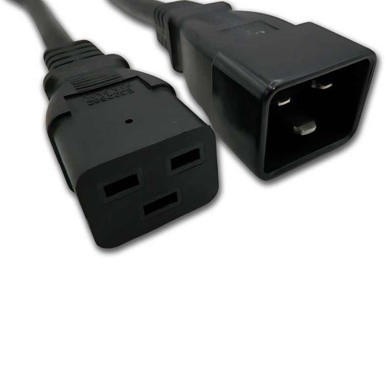 8FT 2IN IEC320 C-20 to IEC320 C-19 Computer Power Cord 12/3 SJTW NA