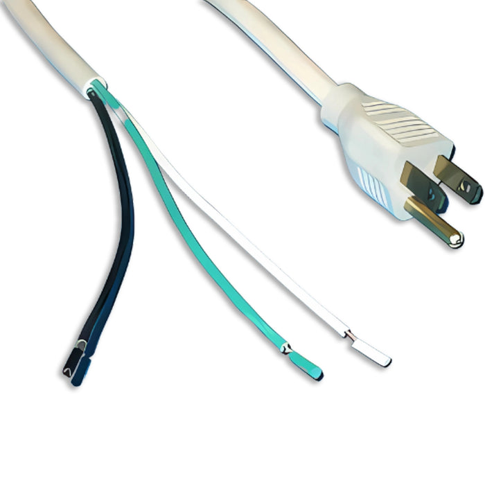 8FT 8IN Nema 5-15P to ROJ 2 1/2IN No Strip Putty Power Cord 18/3 SJTW NA