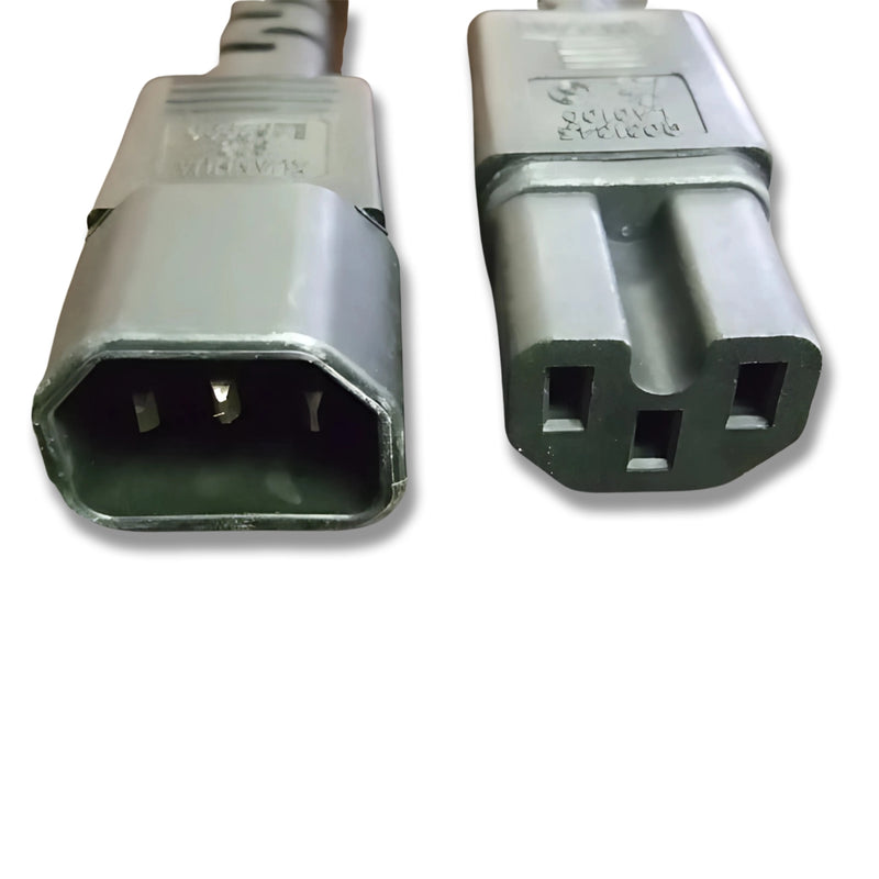 8FT IEC-320 C-14 to IEC-320 C-15 Computer Power Cord 14/3 SJTW NA 18A 250V