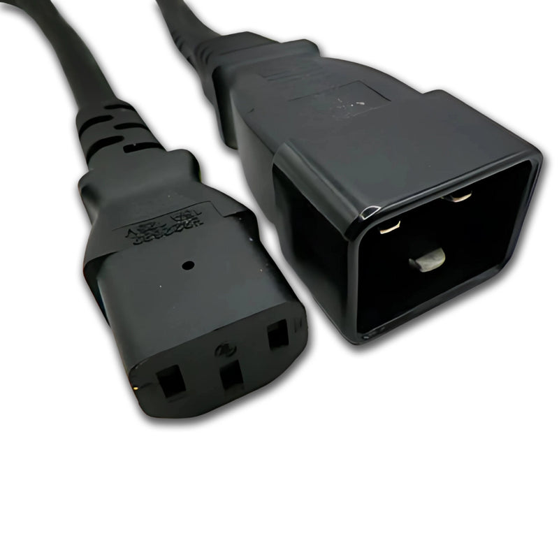 8FT IEC 320 C-20 to IEC 320 C-13 Computer Power Cord 12/3 SJTW CEE