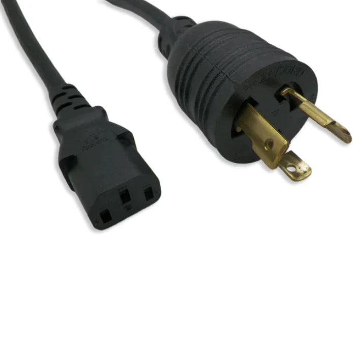 8FT NEMA L6-20P to IEC-320 C-13 Heavy Duty Computer Power Cord 14/3 SJTOW NA