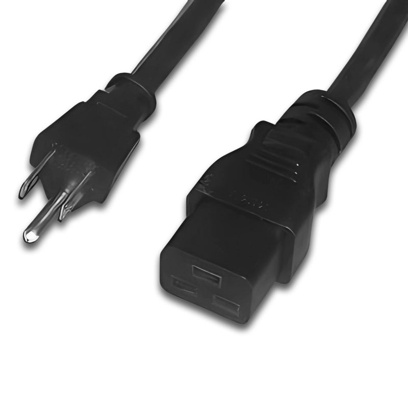8FT Nema 5-15P to IEC-320 C-19 Computer Cord 12/3 SJTW NA