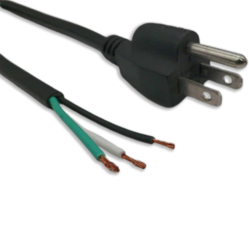 8FT Nema 5-15P to ROJ 2IN Strip 5/8IN Power Cord 18/3 SJTW NA