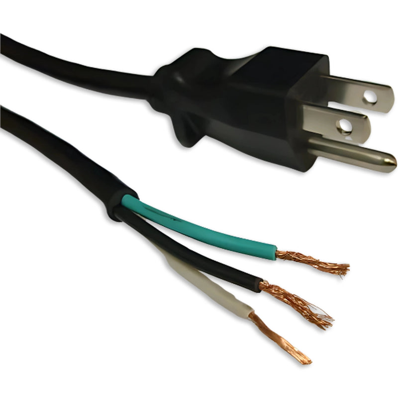 8FT Nema 5-15P to ROJ 7IN No Strip Power Cord 18/3 SJOOW NA