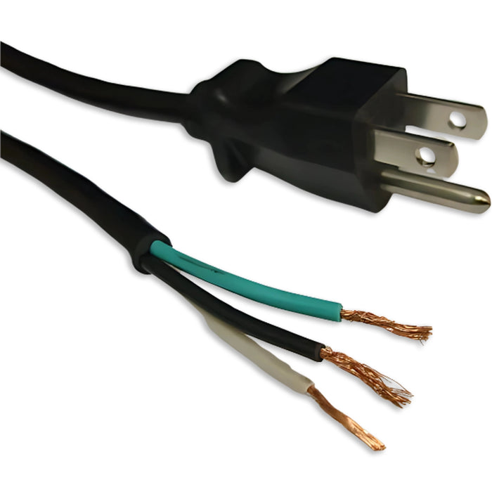 8FT Nema 5-15P to ROJ 7IN No Strip Power Cord 18/3 SJOOW NA