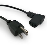 8FT Nema 5-15P to IEC-320 C-13RA Computer/TV Power Cord 18/3 SJTW NA
