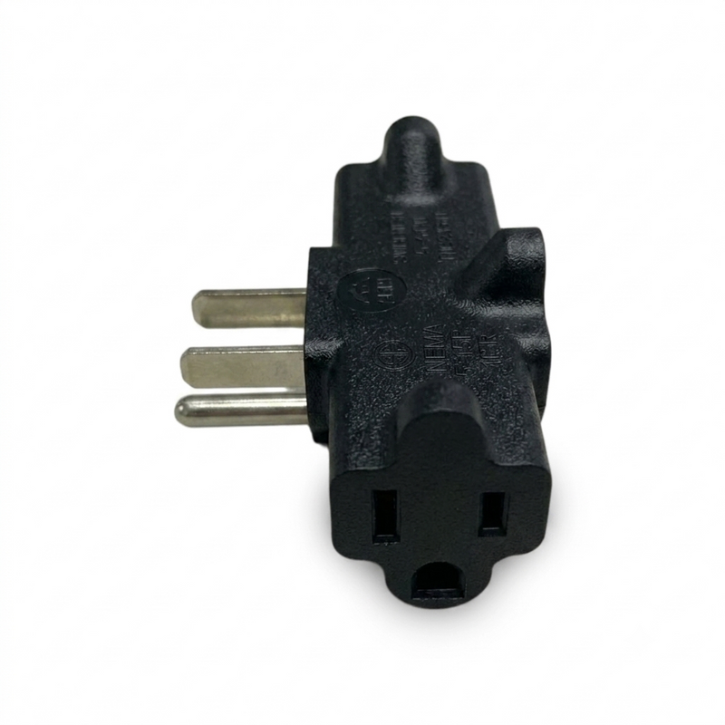 Nema 5-15P to Triple Nema 5-15R Outlet Adapter