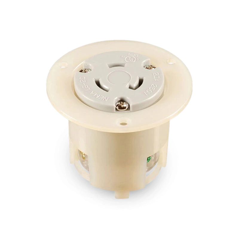 Grounding Locking Flanged Outlet, NEMA L6-20R
