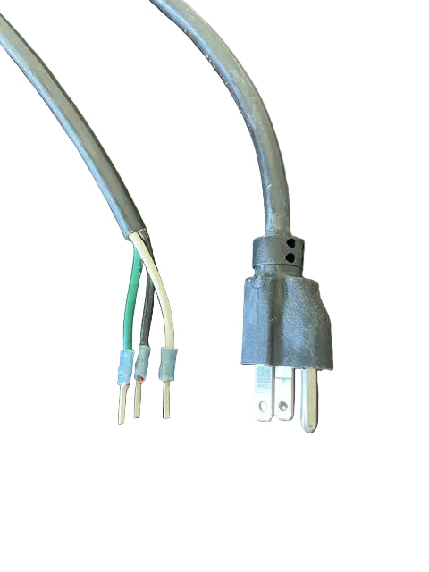 8FT Nema 5-15P to ROJ 2IN Strip 1/4 IN and Pin Terminals Power Cord 16/3 SJTW NA 13A 125V
