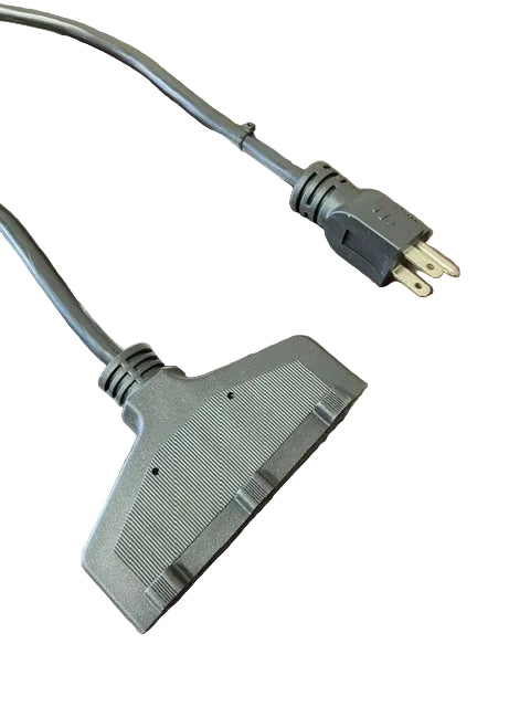 Retractable Cord Reel 50ft Nema 5-15P to Nema 5-15TT Fan Style Extension Cord 14/3 SJTW NA 15A 125V