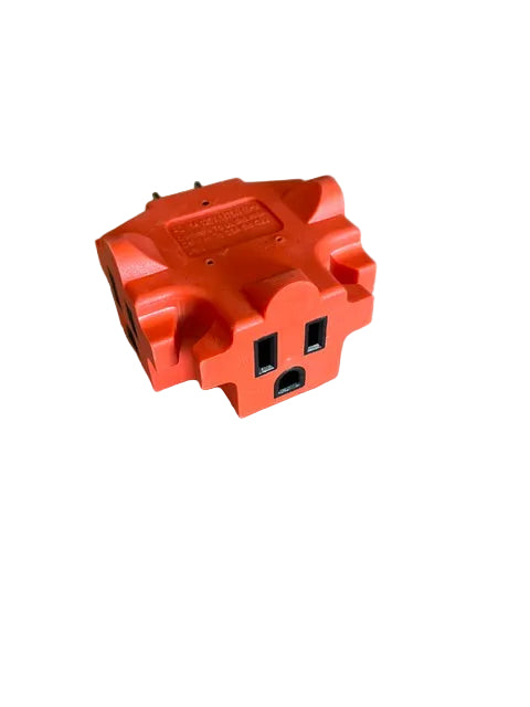 Nema 5-15P to Triple Nema 5-15R Outlet Adapter