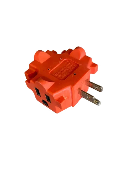 Nema 5-15P to Triple Nema 5-15R Outlet Adapter
