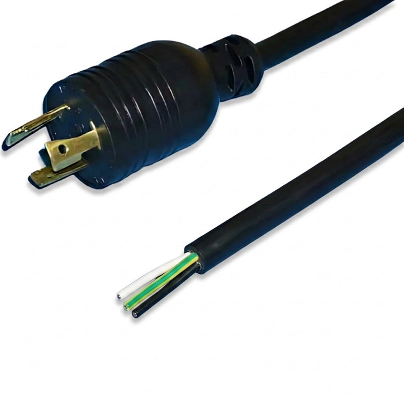 10FT 8IN NEMA L6-20P to Blunt with Inline GFCI Heavy Duty Power Cord 12/3 SJTW NA