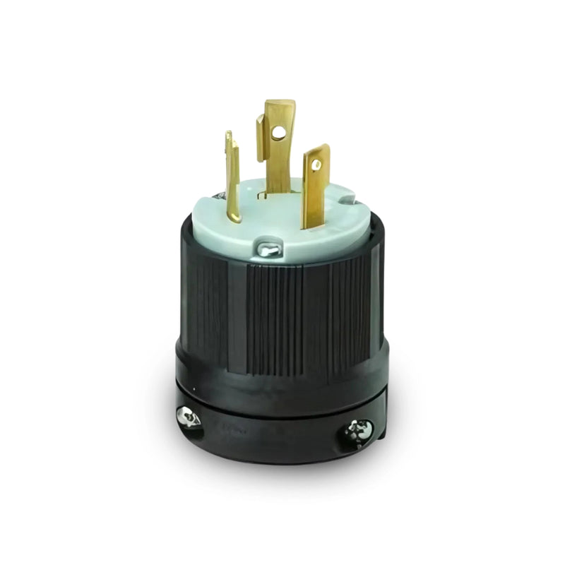 L6-30 Grounding Male Plug with External Cord Grip