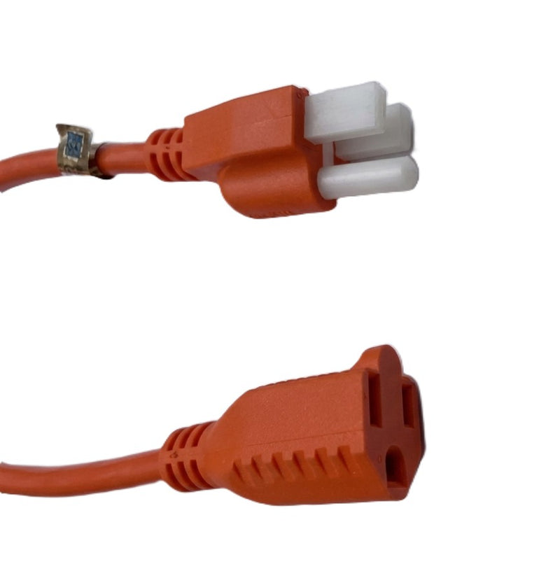 100FT Nema 5-15P to Nema 5-15R Orange Extension Cord 16/3 SJTW NA 13A 125V