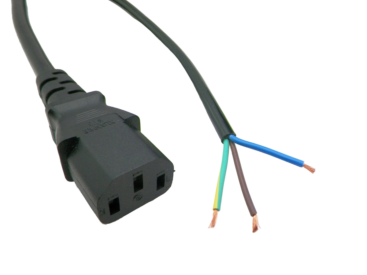 Americord;3FT Blunt Cut to IEC-320 C-13 Computer Power Cord 18/3 SJTW ...