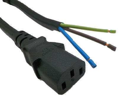 6Ft 7IN ROJ 3IN Strip 1/4IN to IEC-320 C-13 Computer Power Cord 18/3 SJTW CEE