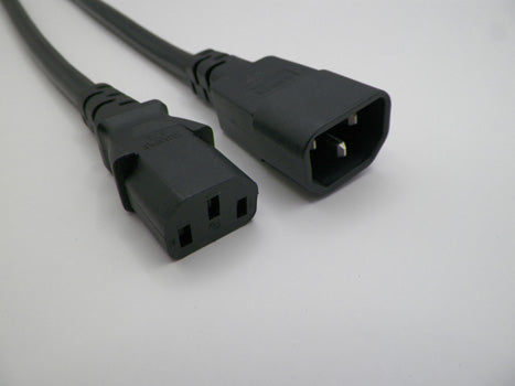 15FT IEC 320 C-14 To IEC 320 C-13 Computer Power Cord 14/3 SJTW NA