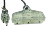 15ft Nema 5-15P to Nema 5-15TT Fan Style Lighted Extension Cord 14/3 SJTW NA 18a125v